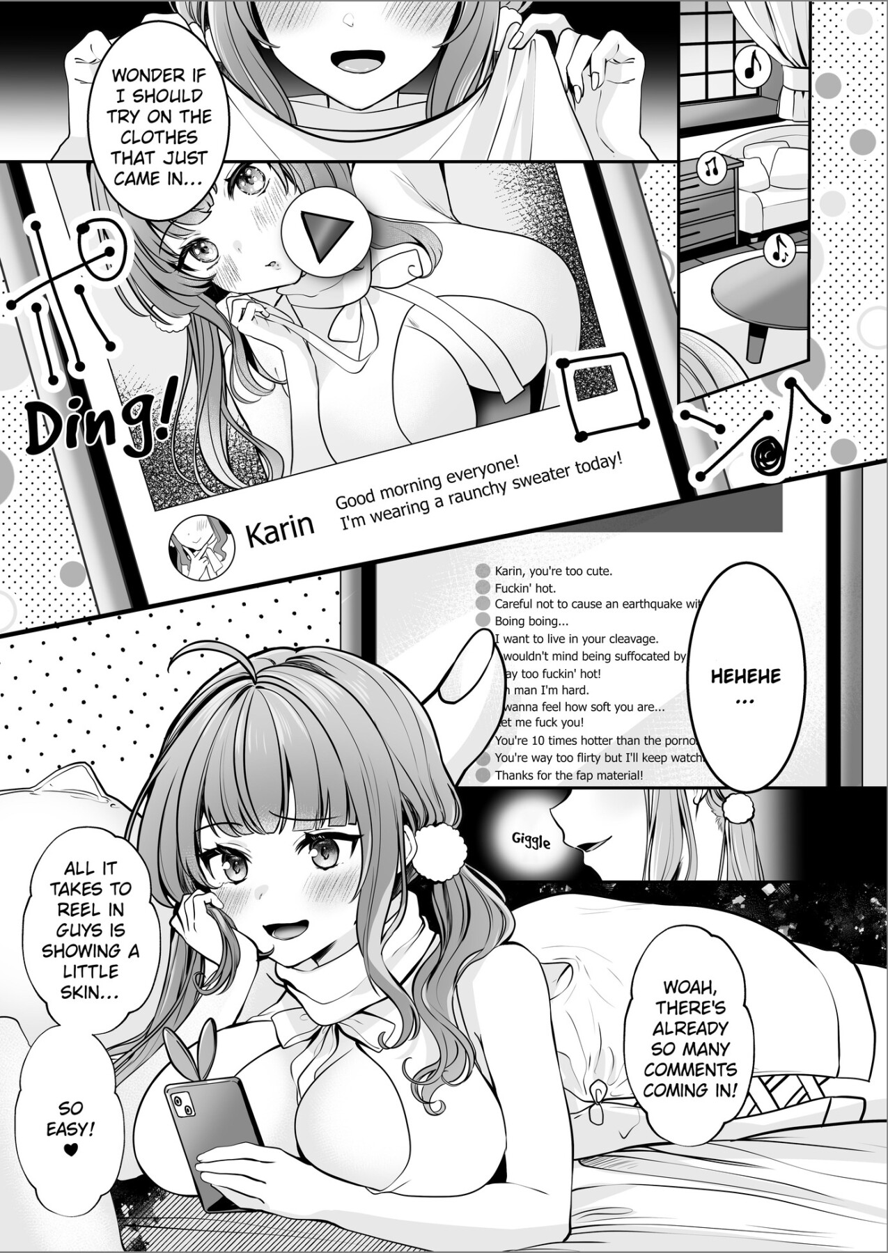 Hentai Manga Comic-Erotic Influencer Karin: Today, I'll Be Getting Fucked by My Subscribers.-Read-2